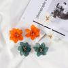 Girls Fashion Acrylic Resin  Personality Petals Studs Earrings Drop Earrings Accessories Jewelry