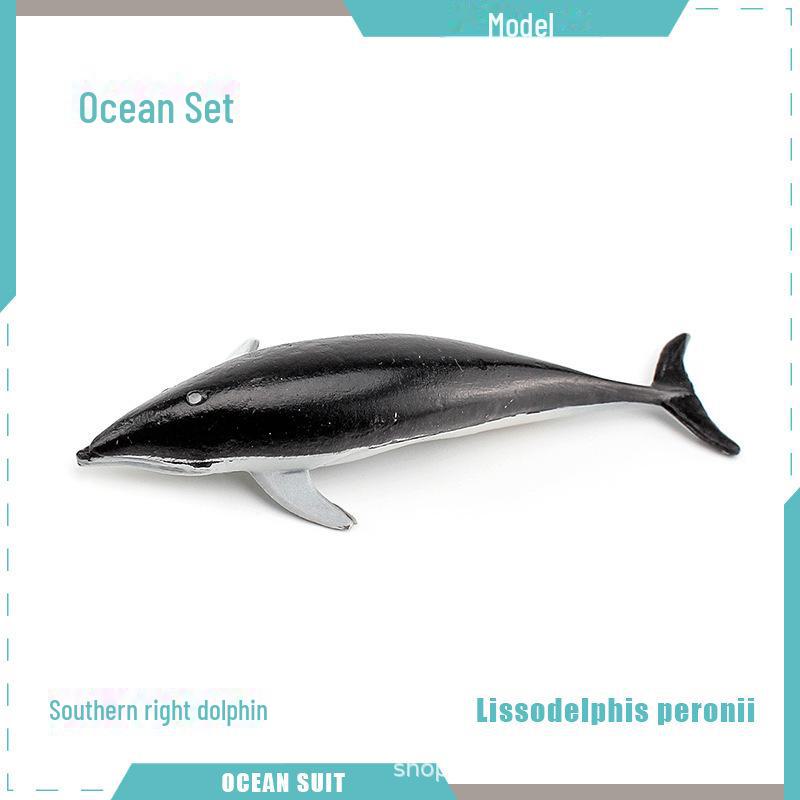 Набор моделей морских животных: Акула, черепаха, дельфин, кит, пингвин, краб и существа морского дна