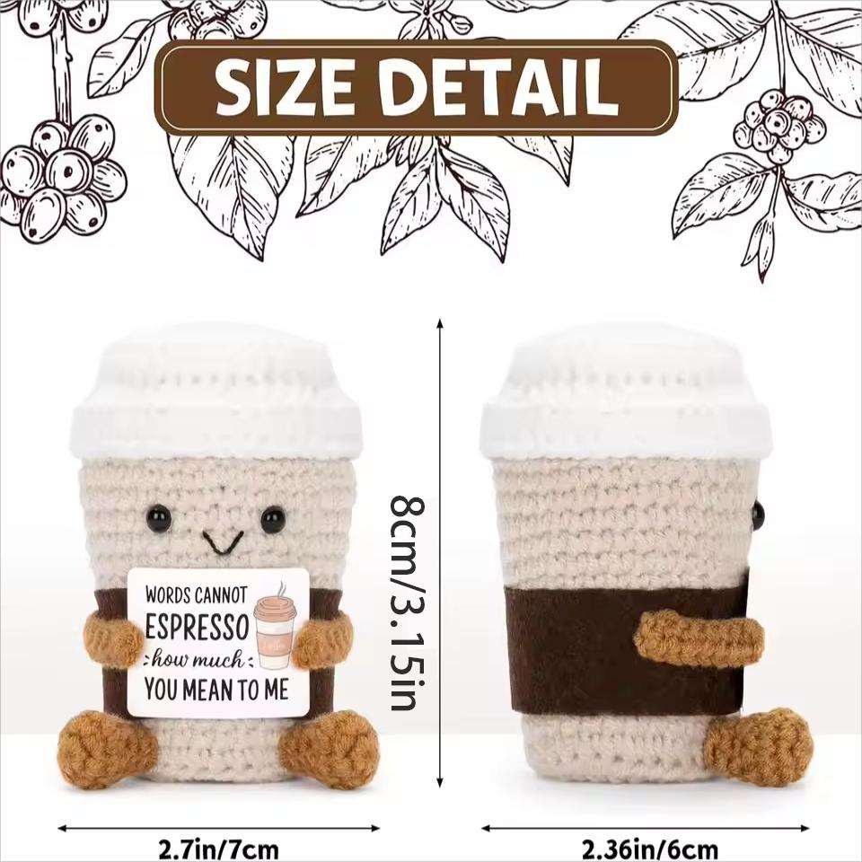 Emotional Support Crochet Animal Dolls Collectible Dolls Handmade Crochet Beer Dolls Cute Party Decor Positive Gifts for Friends