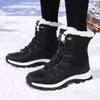 2026 Winter Women'S Platform Snow Boots High Top Plus Velvet Warm Cotton Shoes Outdoor Casual Comfortable Non-Slip Hiking Boots