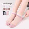 5 Pairs Spring/Summer Love Lace Socks Fashion Transparent Breathable Glass Silk Women's Socks Lovely Feng Shui Crystal Silk Lace Women's Socks