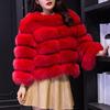 New Fox Fur Coat Women's Short Round Neck Women's Fur Slim Fit Top