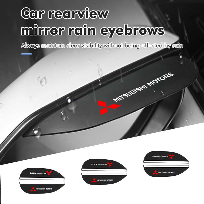 2pcs Car Rearview Mirror Rain Rainy Shield Guard Rain Eyebrows For Mitsubishi Outlander Lancer L200 ASX Pajero Grandis Eclipse