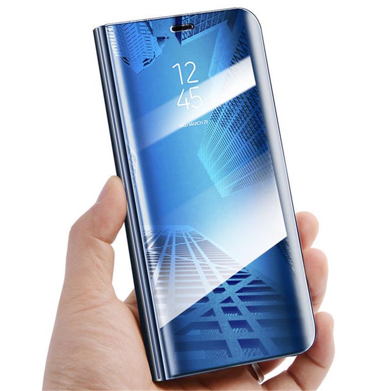 Прозрачный зеркальный флип-чехол для Samsung Galaxy A54 A53 A14 A04S S21 S22 S23 Ultra Plus Xiaomi Redmi Note 11 iPhone 14 13 12 Pro Max кожаный чехол