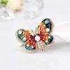 Женская креативная винтажная мода бриллиантовые капельные масляные цветные бабочки броши эмалированный стиль универсальные булавки костюм ювелирные аксессуары