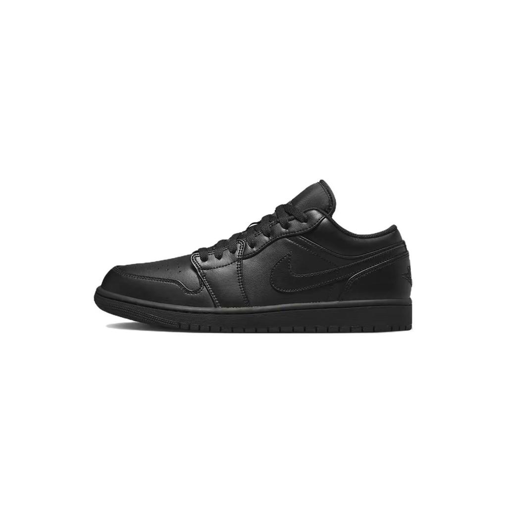 Jordan Air Jordan 1 Нескользящие Устойчивые к истиранию Низкие Винтажные Баскетбольные Кроссовки Унисекс Черные 553558-093(Команда882)