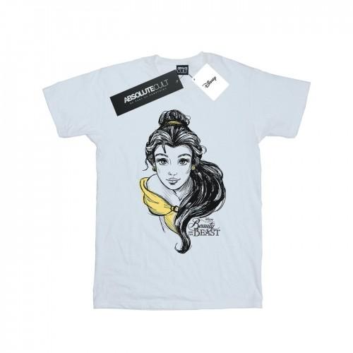 Disney Womens/Ladies Belle Sketch Cotton Boyfriend T-Shirt