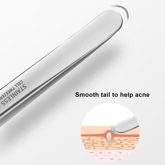 Инструмент для удаления угрей Пинцет из нержавеющей стали для удаления угрей для чистой кожи Пинцет для удаления угрей с противоскользящей ручкой Инструмент для извлечения угрей