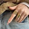 Кольцо Temperament Multi-Layer Ring 18K Copper Gold Водонепроницаемое Сохраняющее Цвет Открытое Кольцо Женский Стиль