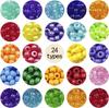 24 Colors Pony Beads BetterJonny Approximately 720 Pieces Alphabet Beads Acrylic Beads Barrel Beads Kit Colorful Bracelet String Necklace Earrings…