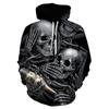 Spring Autumn Horror Skull Harajuku 3D Print Pullover Men's Hoodie Sweatshirt Fashion Mens Clothing Brand Casual Streetwear Coat