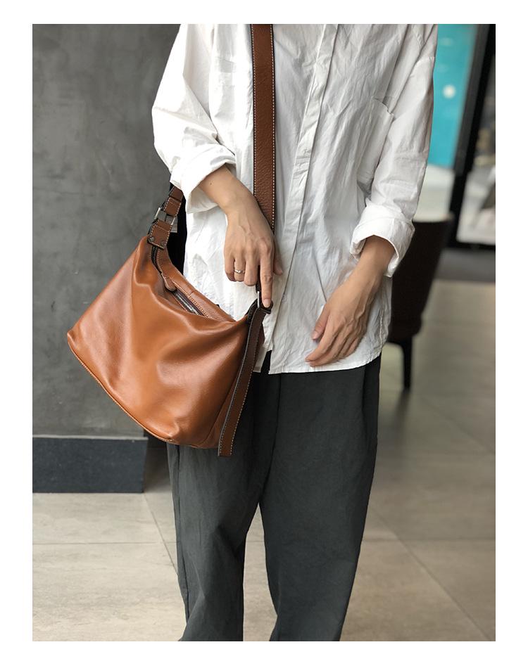 2025 Autumn Women's Large Capacity Genuine Leather Crossbody Shoulder Tote Bag