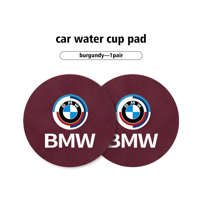 2pcs Car Coaster Water Cup Bottle Holder Anti-slip Pad Mat For BMW G01 G02 F15 F16 G05 G06 G07 F07 G30 F40 F44 F34 F30