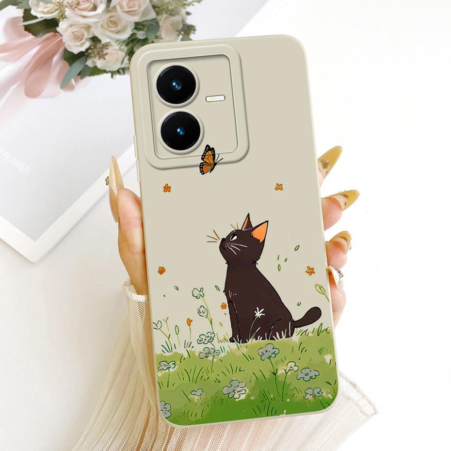Милый Чехол с Принтом для Vivo Y22 Y22s Y22t Мягкий Силиконовый Ударопрочный Чехол для Vivo V2206 V2207 Y22 Y22S Y22T Чехлы Бамперы