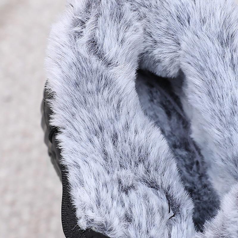 Женские зимние теплые ботинки для снега, нескользящие, водостойкие, на шнуровке, ботильоны, женская обувь, подкладка из искусственного меха, удобные ботинки для ходьбы на открытом воздухе