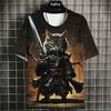 Cartoon Animal Men's T-Shirt Japanese Style Cat Printing T-Shirts Casual Loose Short Sleeve Tees Oversized Men Clothing Tops New