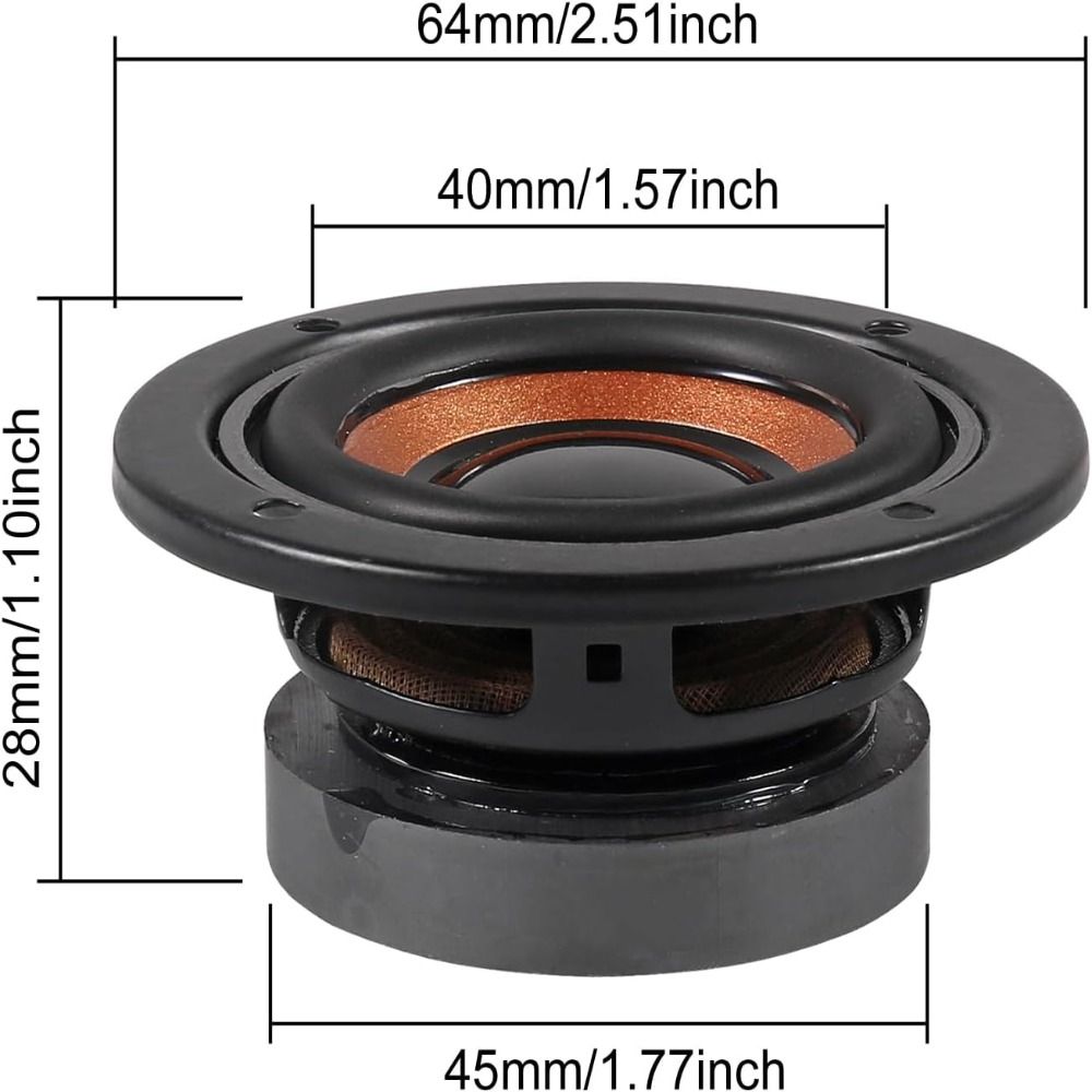 45 Core Speakers Subwoofer 4 ohm 5W Bass Loudspeaker Portable Audio Speaker