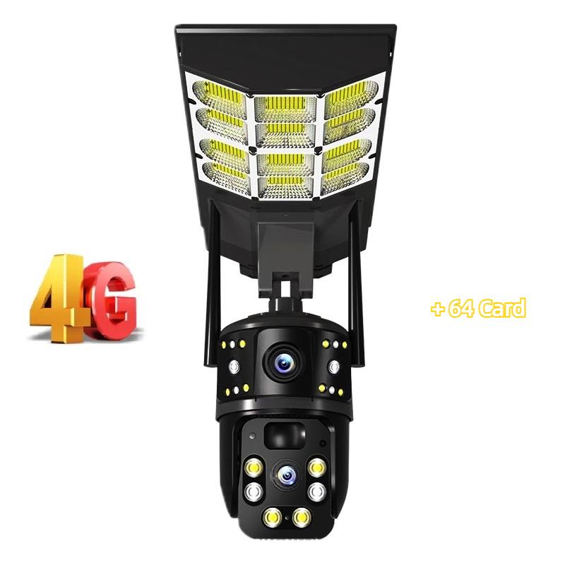 Solar Street Light Three Screen Monitoring Camera, Outdoor Day and Night Full-color Mobile Phone Remote Wireless Camera