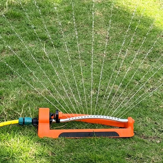 Lawn Sprinkler with Weighted Base 17 Anti-Clog Nozzles Adjustable Water Spray