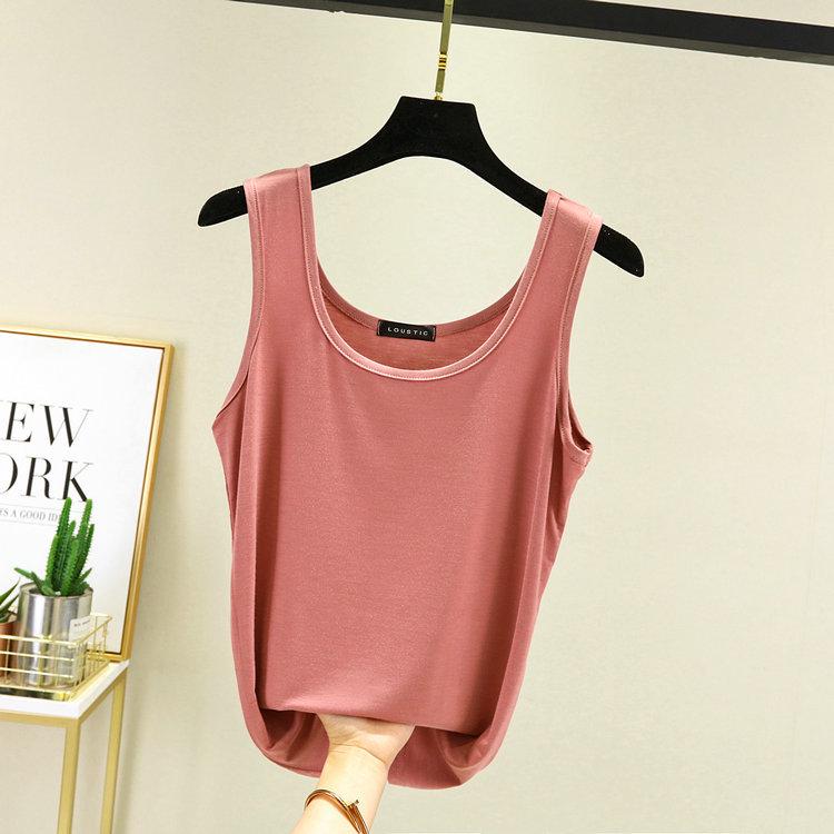 Plus Size Modal Cotton Double U-Neck Camisole for Women - Spring/Summer 2021