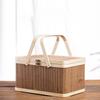 Бамбуковая корзина в китайском стиле, натуральная корзина для хранения хлеба, органайзер для хлеба, коробка для лунных пирожков, домашний декор