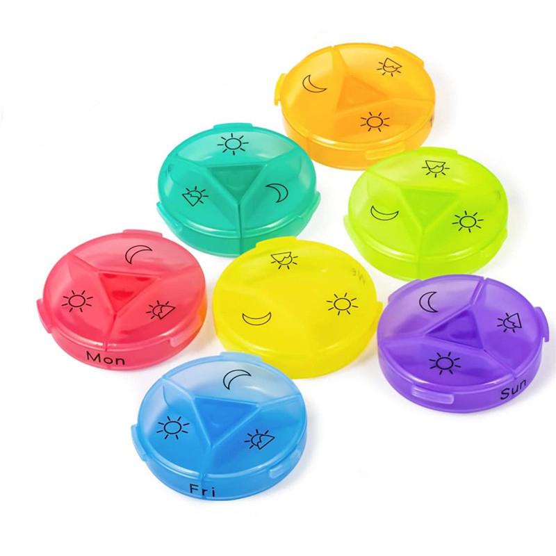 Таблетница на 7 дней Органайзер 21 сетка 3 раза в день Портативный дорожный контейнер с большими отделениями для витаминов, лекарств, рыбьего жира, таблеток, лекарств