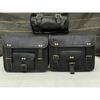 Motorcycle Leather Pouch Panniers Black Side Saddle Bag Saddlebags Bags Tool 3