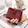 Новый интегрированный женский короткий кошелек с несколькими картами и большой емкостью под крокодиловую кожу