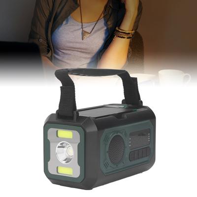 Аварийное погодное радио 12000 мАч Power Bank AM FM Светодиодный фонарик Портативное радио на ручной рукоятке и от солнечной батареи для кемпинга на открытом воздухе