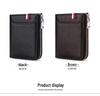Мужской кожаный кошелек RFID 2023 года — короткий, с защитой от кражи, держатель для карт из коровьей кожи, кошелек для водительских прав