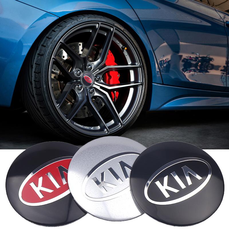 4pcs 56/60/65mm Car Wheel Center Hub Caps Stickers Badge Cover For KIA GT Line Forte Seltos K5 Sportage Ceed Soul Cerato Sedona