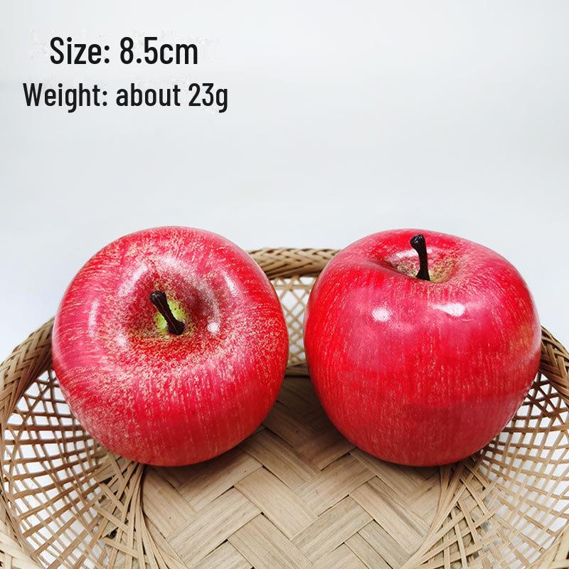 Имитация фруктов Модель Реквизит для фотосъемки: Украшение в виде красного и зеленого яблока для дошкольного образования и игрушек для детского сада.