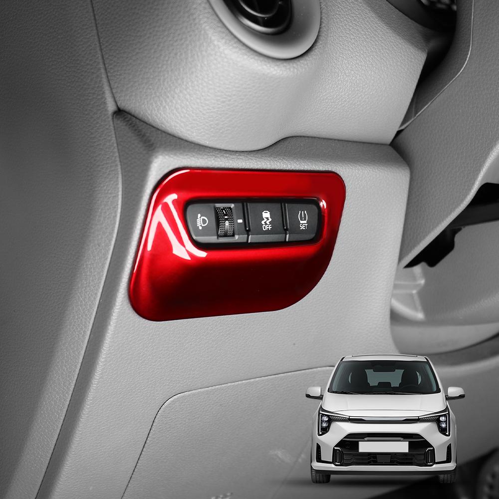 Для Kia Morning Picanto Красный Салон Центральная Консоль Ручка Переключения Передач Кнопка Фары Кнопка Стеклоподьемника Накладка Верхнего Отрезателя Воздуховода