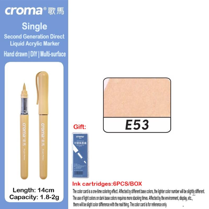 Набор многоразовых акриловых маркеров Croma 160/1 Colors с мягким наконечником, смываемые акварельные кисти, школьные принадлежности