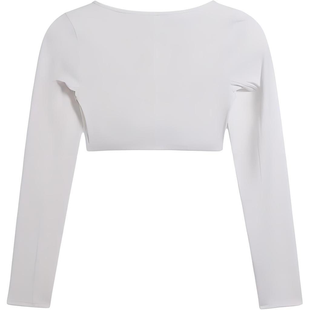 Puma X Коллаборация с Памелой Райф FW24 Комфортный Модный Универсальный Кроп-топ с длинным рукавом Женские топы Белый 526818-02