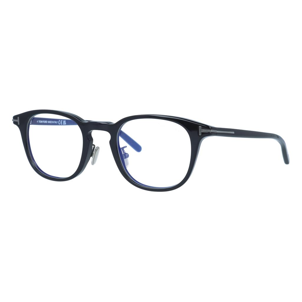 Tom Ford Noir Collection Eyeglass Asian Size Unisex for Men and Wellington-style Frames, Fit, FT5725-D-B-N 001, 48, Women.
