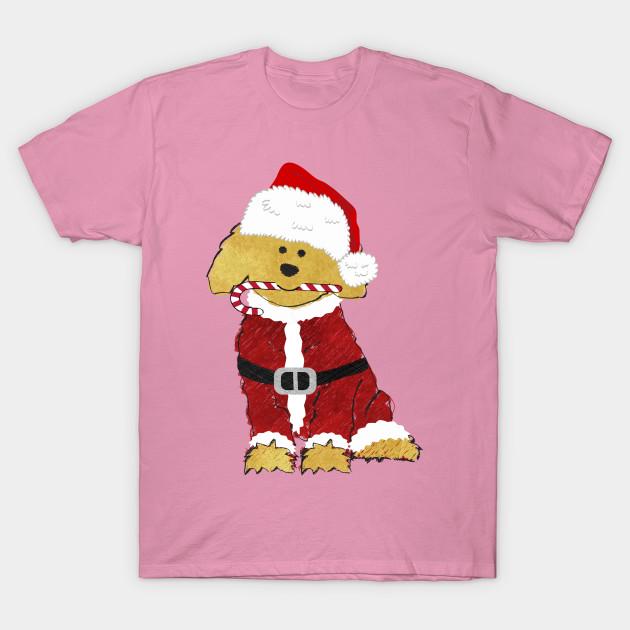 Футболка женская рождественская Goldendoodle Санта-Клаус с принтом Harajuku Kawaii футболка летняя женская футболка с коротким рукавом топ