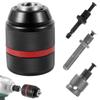Drill Chuck Adapter Kit 1-13mm Self Tighten Hand Drill Chuck Keyless 1/2inch-20UNF with Shank 1/4inch Hex Shank 1/2inch Socket