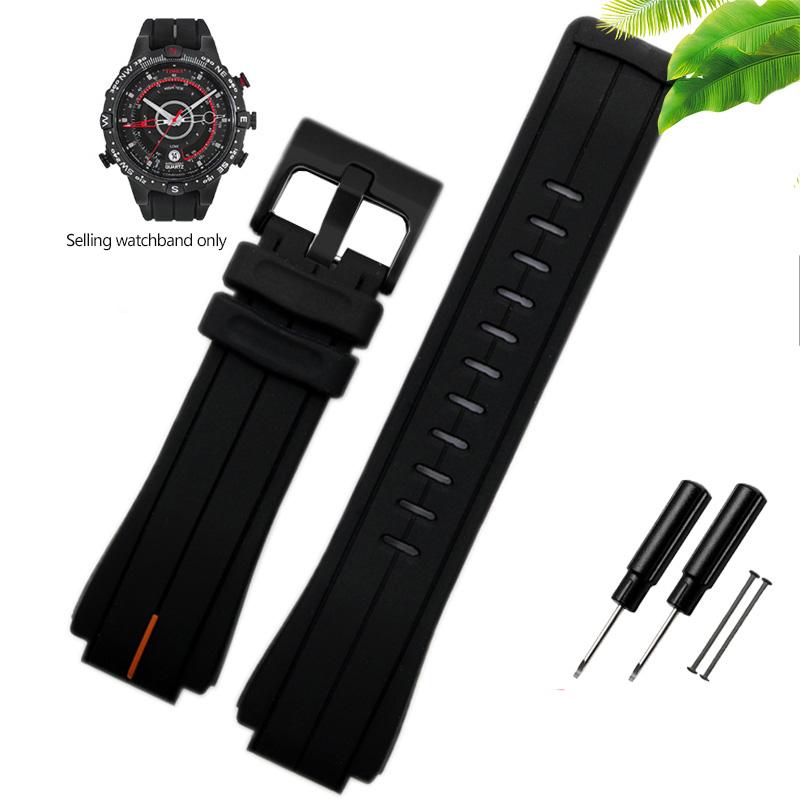 Резиновый ремешок для часов Timex WATCH Tide T2N720 T2N721 TW2T76300 Высокое качество Водонепроницаемый Силиконовый Кожаный Спортивный Ремешок 24*16 мм