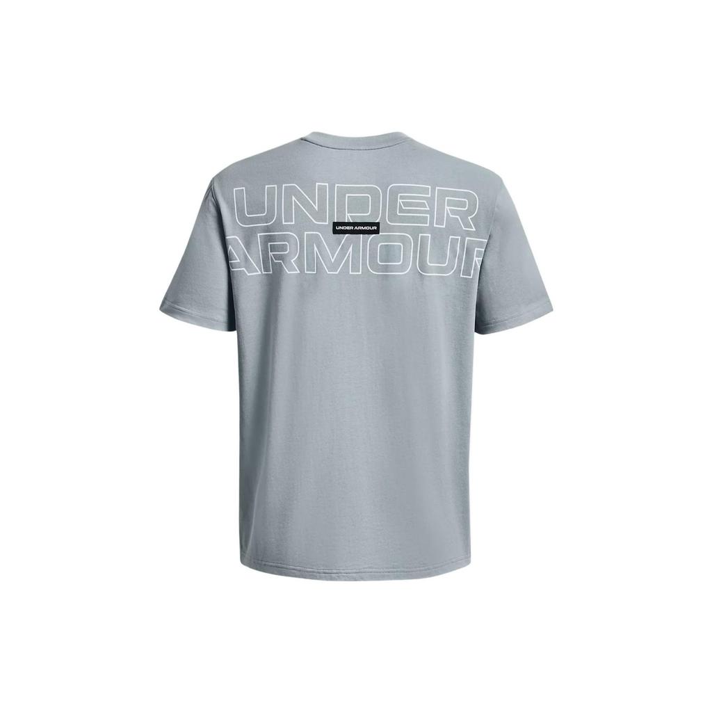 Under Armour Футболка с коротким рукавом и круглым вырезом с буквенным принтом, мужские топы, синяя 1379109-465