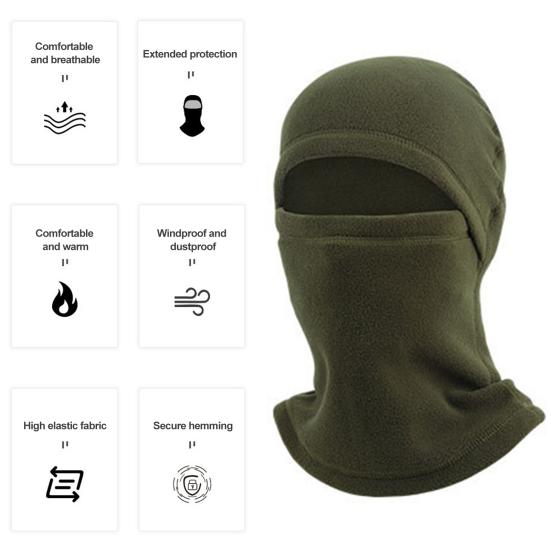 Women Men Winter Warm Cycling Bandana Windproof Sun Protection Polar Fleece Outdoor Headgear High Elastic Coverage Face Protection Neck