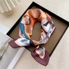 53CM Silk Scarf Small Square Scarf Versatile For Women Spring And Autumn Thin Design Fashionable And Stylish Decorative Scarf Professional Flight