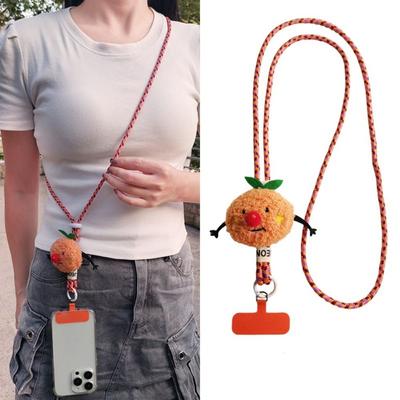 Shoulder Straps Plush Phone Hanging Chain Crossbody Chains Plush Doll Lanyard Car Key Accessories