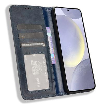 Для Samsung Galaxy S24+ Кошелек Чехол для телефона Ретро Текстура Кожаная обложка