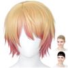 CaseEden Cosplay Wig Premium Tenmashi Project Sekai Short Gold Pink 6035 &