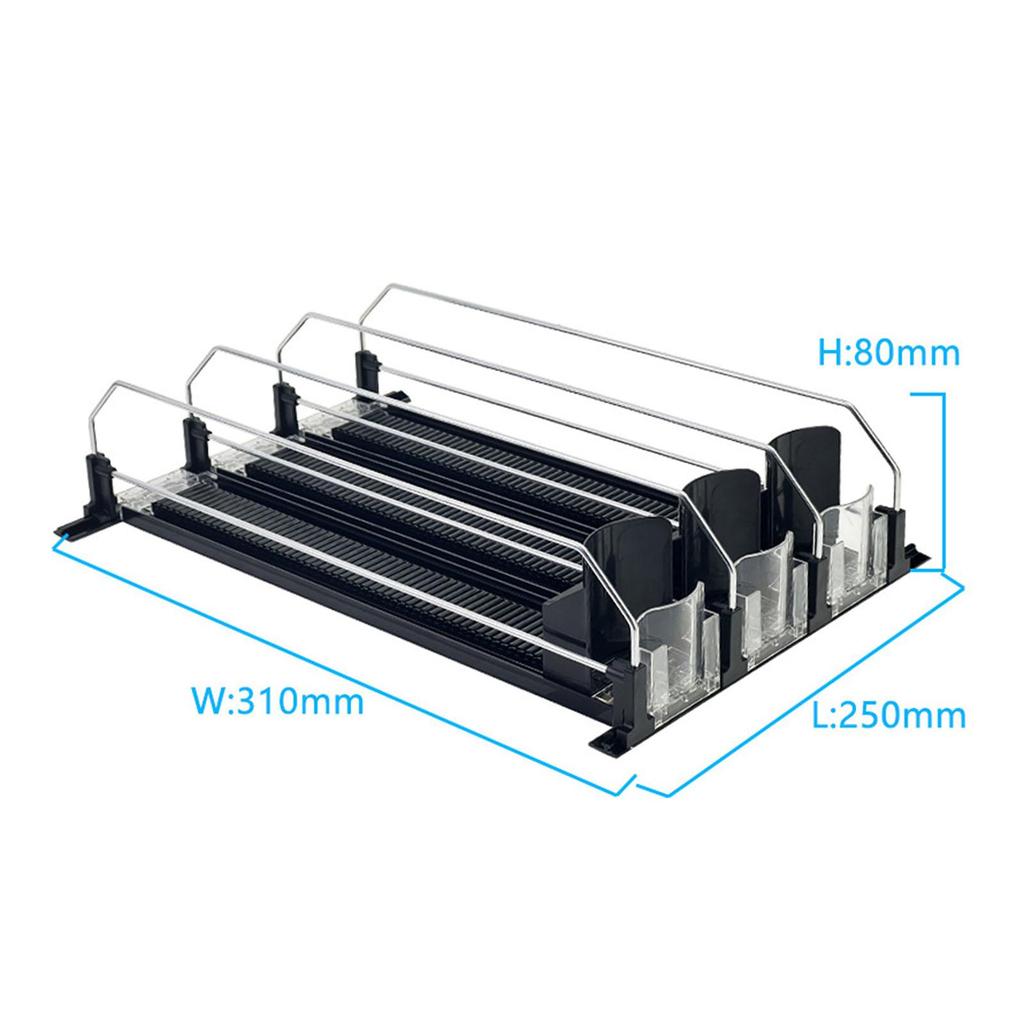 Drink Organizer for Fridge Automatic Drink Propeller Dustproof Easy to Assemble Can Dispenser for Garage Household