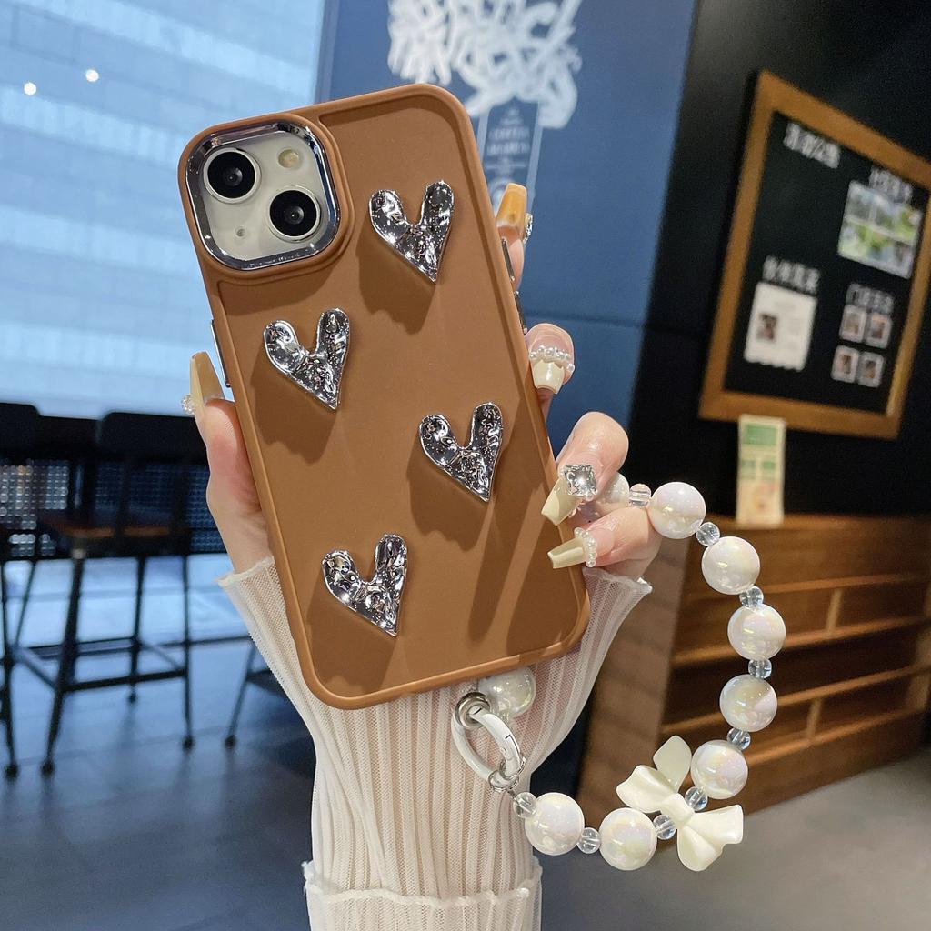 Металлическая фоторамка Подходит для чехла для мобильного телефона Apple 16PRO 7P Серебристый Любовь IPhone 15 Мягкий Всевключающий защитный чехол из ТПУ