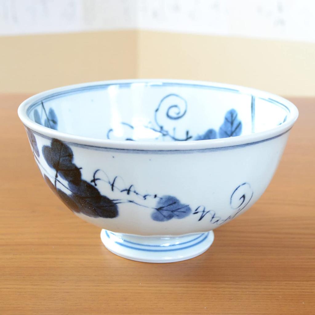 Миска для лапши Light Noodle Bowl Arita Hasami Indigo Dyed Ivy Многоцелевая миска, Легкая, Керамика, Стильная, Миска, Миска, Столовые приборы, Миска, Изделия, Изделия, Живопись,