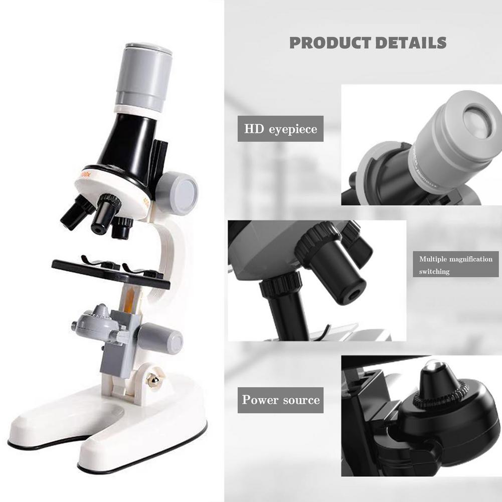 Zoom микроскоп биологическая лаборатория светодиодный 1200x школьный детский научный эксперимент набор образовательные научные игрушки подарки для ребенка ученый