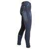 Womens/Ladies Denim Look With Leather Seat Breeches